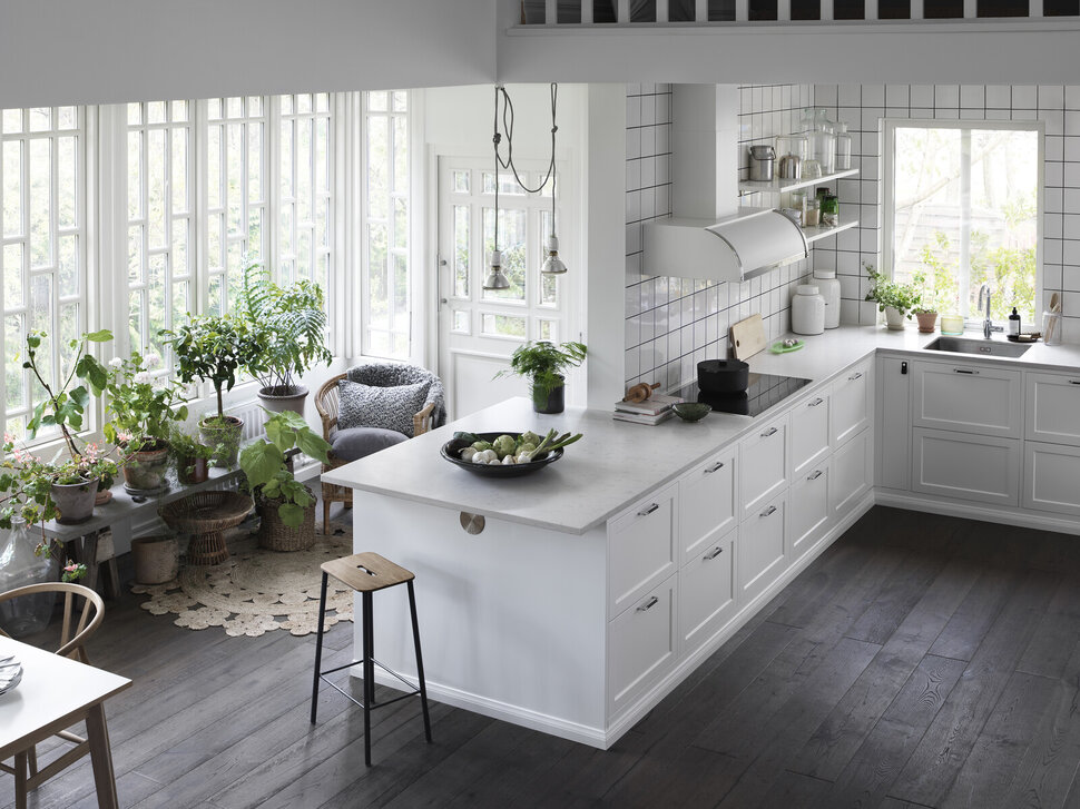 Hvite kjøkken kjøkkeninspirasjon